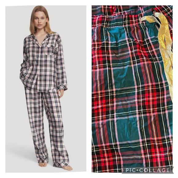 Victorias Secret Flannel Pajama Set NWT - Picture 1 of 9